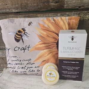 HoneyLab Skincare Set With Sunflower Pouch